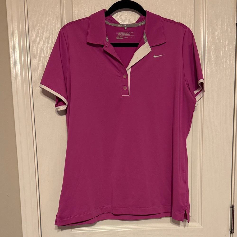 Nike Women's Fuchsia Button Down Shirt